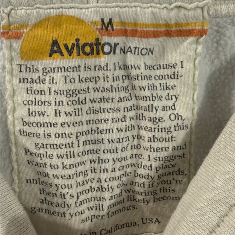 Aviator Nation 5 Stripe Women's Vintage White/Blue medium - Picture 14 of 15